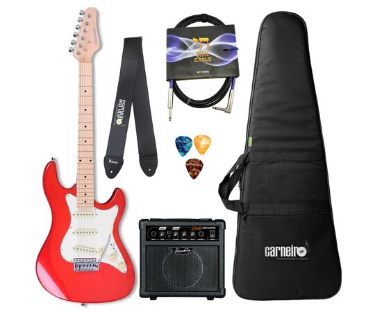 Guitarra Strinberg Sts100 Mwr Strato Vermelha Kit Completo ID 60160