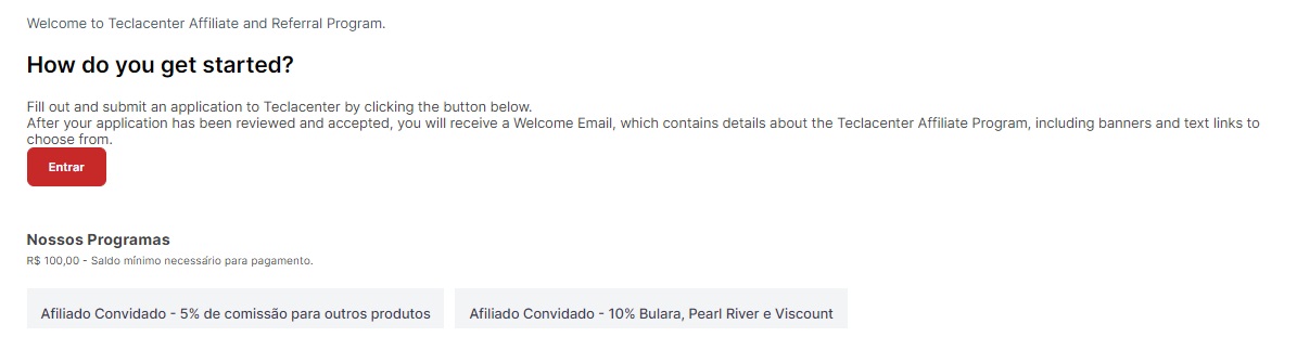 Como ser afiliado na Teclacenter