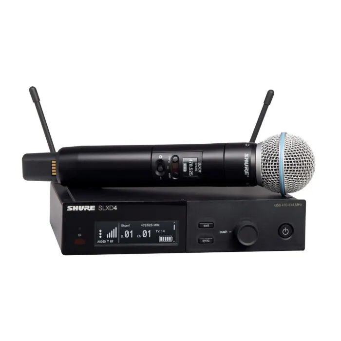 Microfone sem fio Shure SLXD24/B58-G58 Beta58A 1