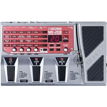 ME-20B Processador de Efeitos para Contra-baixo Timbres, Durabilidade, Preço. O segundo lançamento da linha ME é a pedaleira ME-20B, uma unidade multiefeito poderosa para performances ao vivo. Com o mesmo design da ME-20 para guitarra, a ME-20B oferece ao