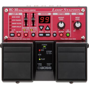 Roland boss rc-30 dual track looper pedal Pedal de loop que grava instrumentos de corda e microfone. Até 3 horas de gravação-roland boss rc-30 dual track looper pedal ID-866