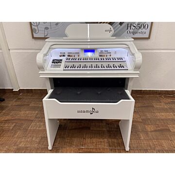 Comprar Órgão Eletrônico Harmonia HS 900 Luxo - Branco Laca - 2 Teclados 61 Teclas, 160 Sons - 1